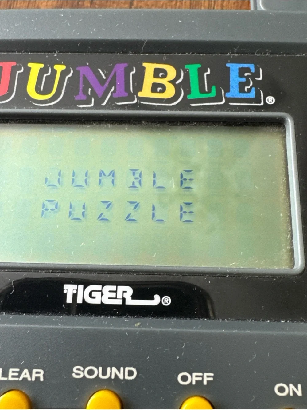 Jumble Word Tiger Electronics Handheld Word Video Game w/Cartridge 1998 Working